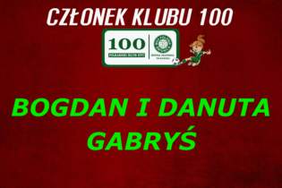 Państwo Bogdan i Danuta Gabryś nowymi członkami KLUBU 100!!!